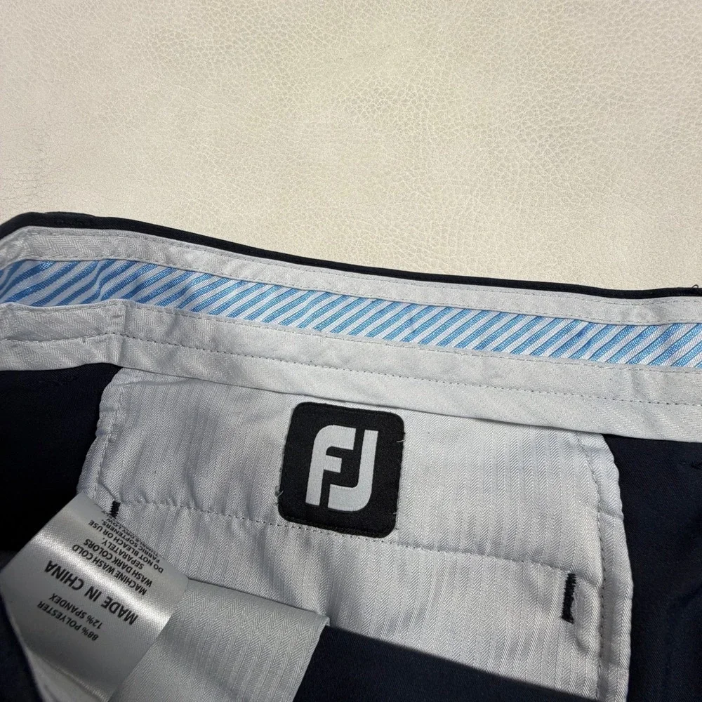 FootJoy Mens Performance Golf Shorts Navy Blue Size 40 Stretch Flat Front‎ FJ